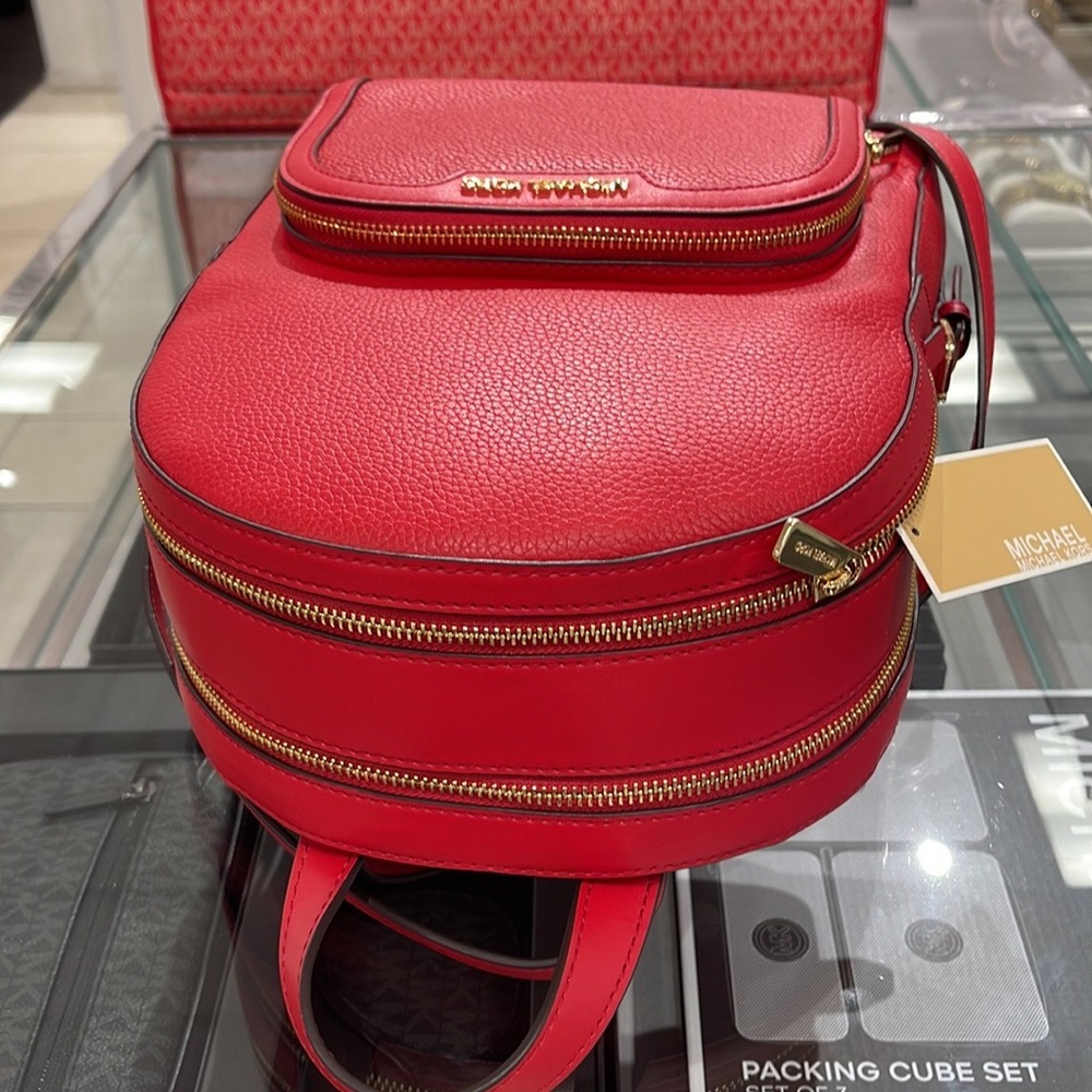 Michael Kors Jaycee Medium Pebbled Leather Backpack
Bright Red
NWT - Picture 5 of 16